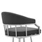 Armen Living Valerie 30" Swivel Slate Gray Faux Leather Bar and Counter Stool in Brushed Stainless Steel Finish LCVLBABSSG30 - alternate 2